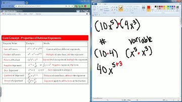 DeltaMath Exponent Rules Variable and Coefficients