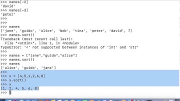 Python list index, sort, reverse