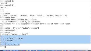 Python list index, sort, reverse