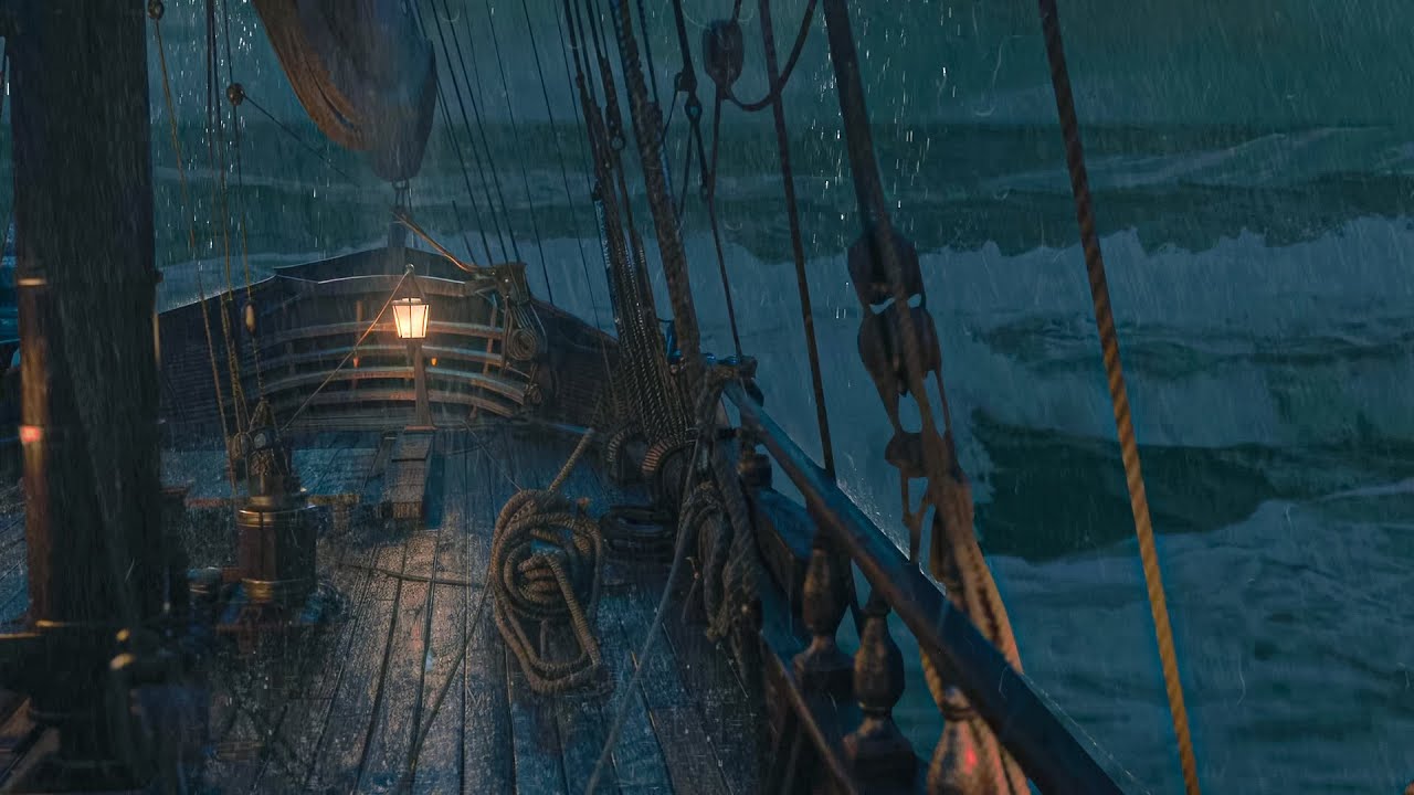 폭풍우가 몰아칠 때 마음을 진정시키는 바다 소리를 듣고, 어두운 공간에서 휴식을 취하고, 깊은 잠을 자며 스트레스를 줄여보세요