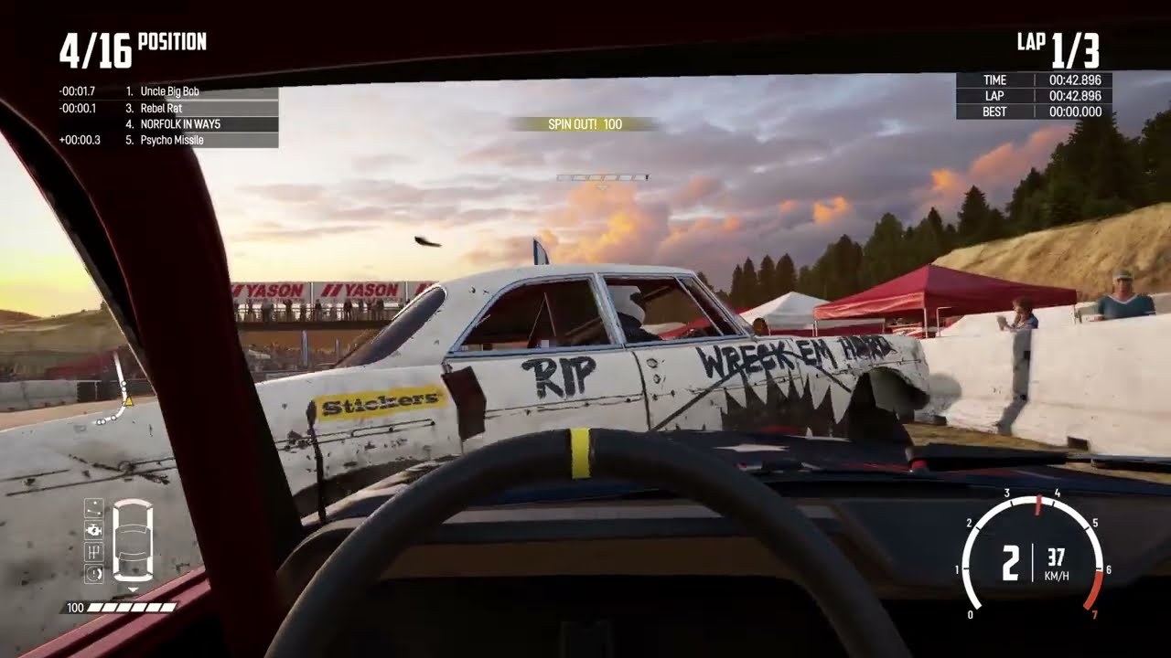 Wreckfest 2022 Rolls Royce crash smash fully send banger racing sim racing 