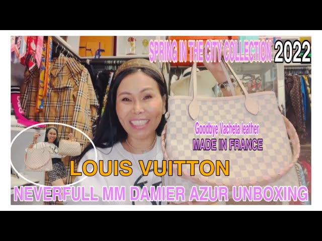 The legendary Louis Vuitton Neverfull MM Damier Azur: always exactly what  you need it to be! This versatile and timeless piece is large…