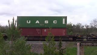 CP 113 intermodal stack train at Beare.