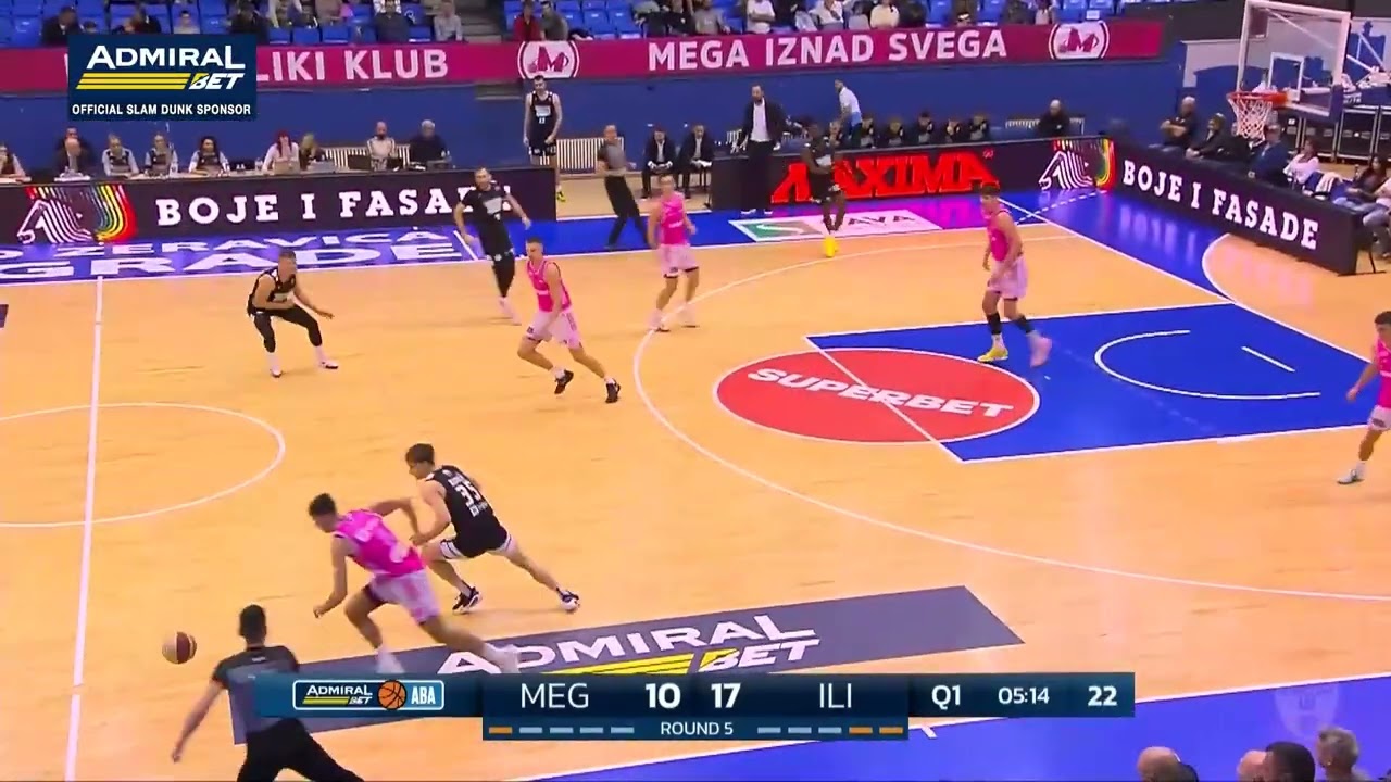 Steal and dunk by Urban Kroflič (Mega Superbet – Perspektiva Ilirija, 31.10.2025)