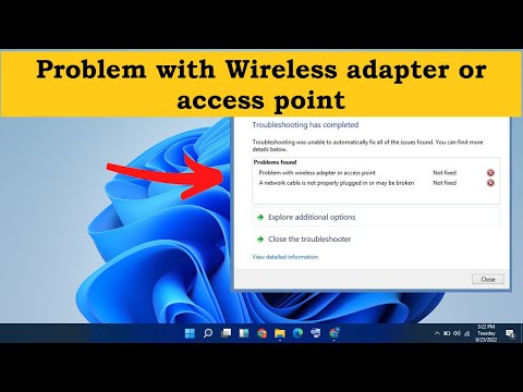 Fixed problem with wireless adapter or access point windows 10/11