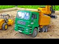 덤프트럭 구출놀이 포크레인 중장비 트럭놀이 Dump Truck Rescue with Excavator Car Toy