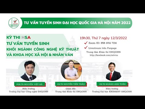 Video TTKT livestream giải đáp về kỳ thi Đánh giá năng lực... - youtube