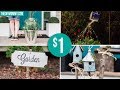 DOLLAR STORE GARDEN DIY IDEAS | Farmhouse Inspired Light, Planter, Sign & Birdhouses