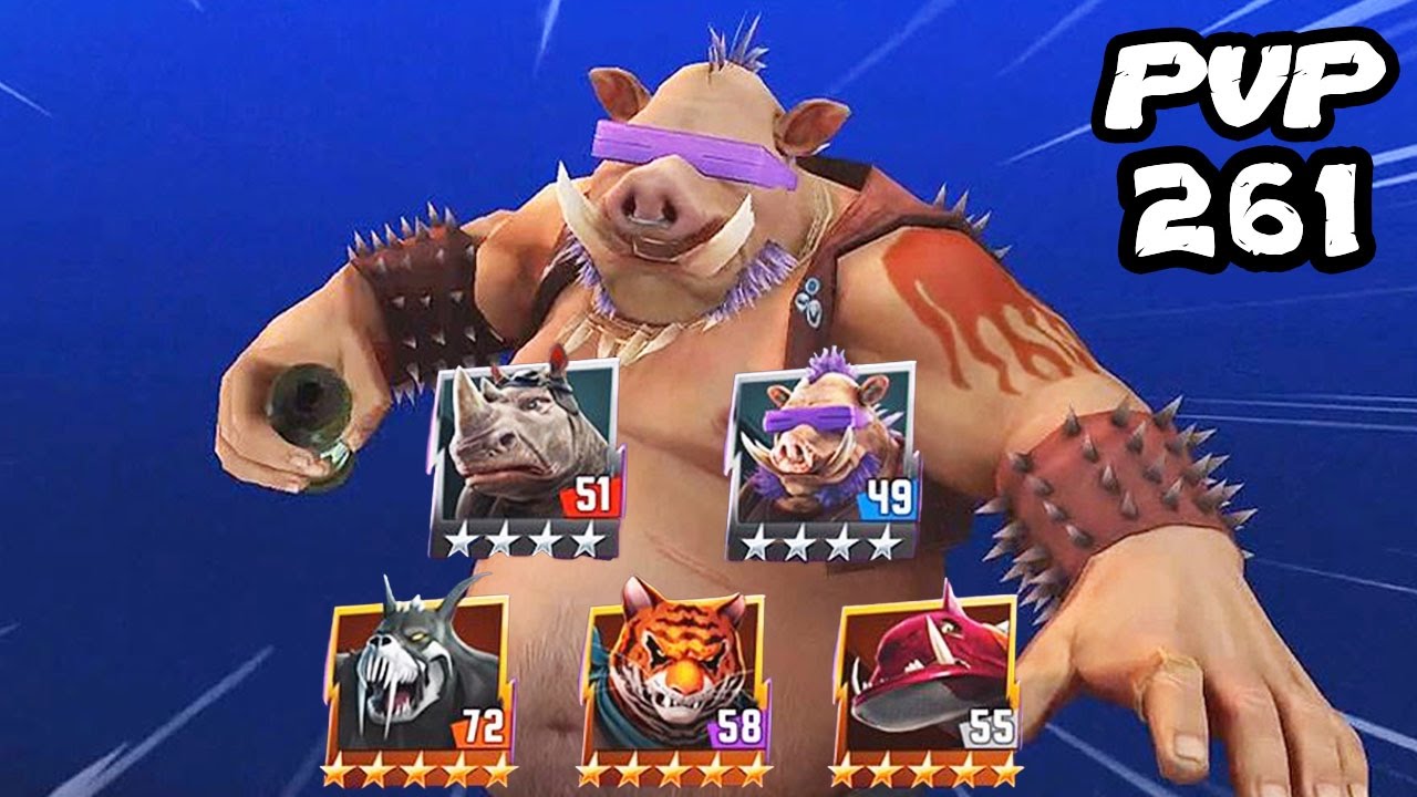 TMNT Legends PVP 261 (Rahzar, Tiger Claw, FishFace, Rocksteady Movie & Bebop Movie)