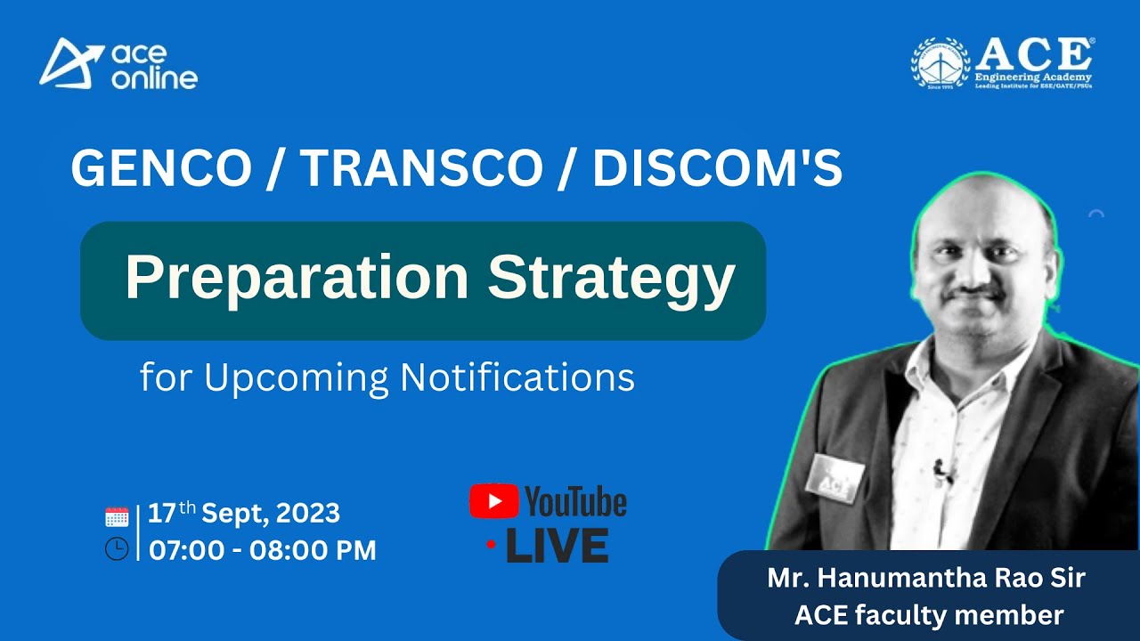 GENCO / TRANSCO / DISCOM'S | Preparation Strategy for Upcoming Notifications | ACE Online Live