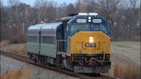 CSX 9969 leads the track geometry train W003