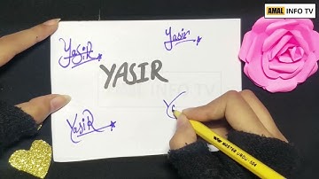 Yasir Name Signature - Handwritten Signature Style for Yasir Name