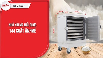 Tủ nấu cơm 6 khay dùng điện inox 201: vừa nhỏ gọn vừa tiện lợi