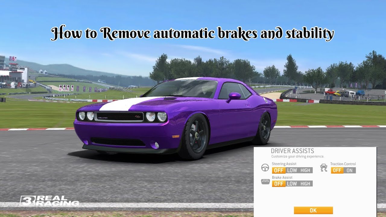 How to OFF Automatic brakes of a car in real racing 3