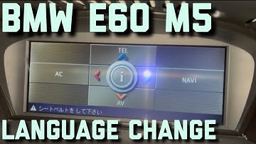 BMW E60 M5 Language Change   #BMWiDrive #bmwe60m5