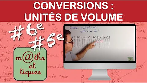 Quelles sont les unités de volume ?