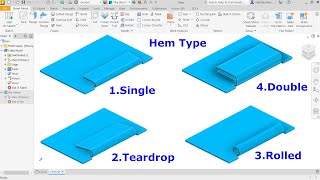Autodesk Inventor 2023 Sheet metal Hem Types