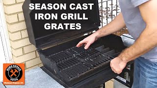How to Season Cast Iron Grill Grates -- by Home Repair Tutor Seasoning cast iron grill grates will prevent them from rusting and stop your food from sticking. I