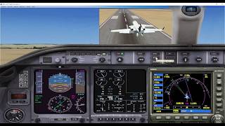 Learjet 45 FSX ILS auto landing tutorial