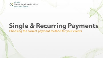 Pay-Per-View Single and Recurring Payments