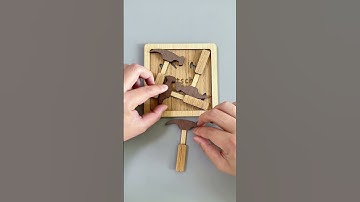How to put 4 hammers into the frame?#puzzles  #IQ #iqtest