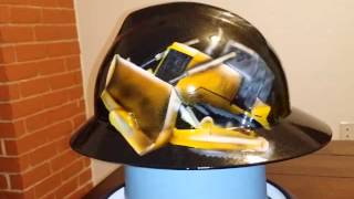 Custom bulldozer trackhoe hard hat Caterpillar