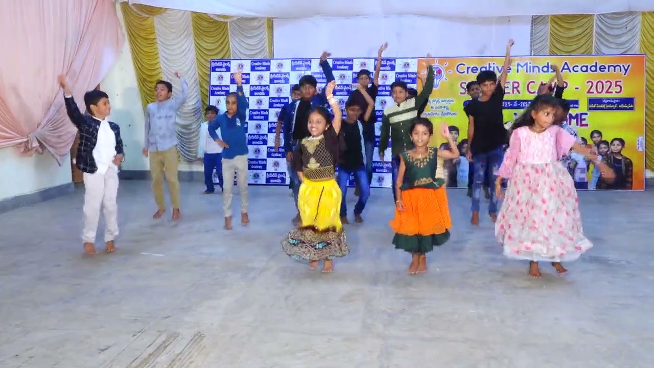 Kids dance performance in creative Minds Academy jaggayyapeta