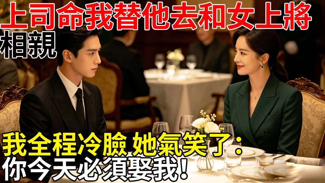 首長命我替他應付和女上將的相親飯局，我全程對她冷臉，她氣笑了說：你今天必須娶我！