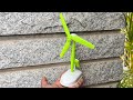 How to make working model of a wind turbine - Windmill for school project - Wind Generator