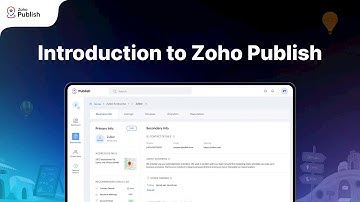 A quick introduction to Zoho Publish