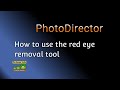 How to use the Red Eye Removal tool