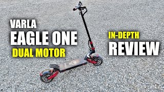 VARLA Eagle-One Electric Scooter Review BONUS CRASH TEST!  (2000watt Dual Motor / Dual Suspension)