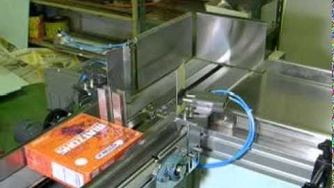 Chie Mei- Over wrapping machine with stacker for box packing