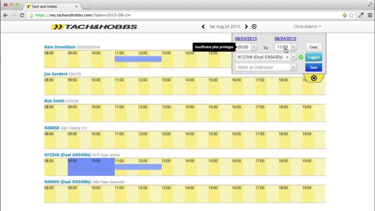 Creating Reservations in Tach and Hobbs YouTube