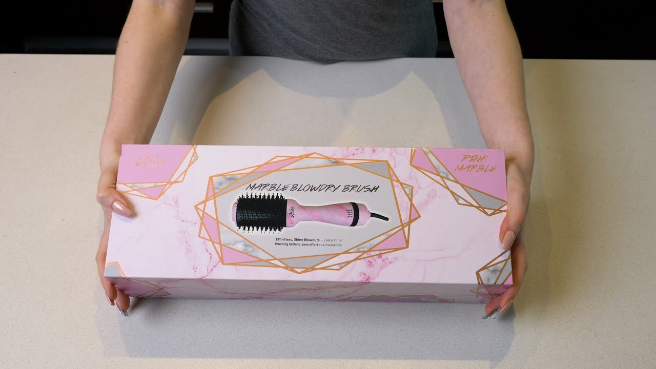 Unboxing the Pink Marble Blowdry Brush by Aria Beauty YouTube