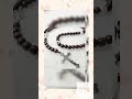 77-Hail Mary Rosary with Black Cypress Wood & Pink Stone Beads, 1.8" Crucifix, Miraculous Medal, ...