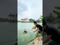 Trẻ trâu tắm ao trời mưa và cá sấu xuất hiện trong ao #challenge