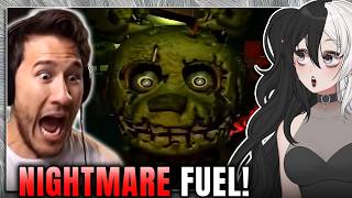 I HATE Jumpscares! 💀 | VTuber Reacts to Markiplier's FNAF Jumpscare Compilation