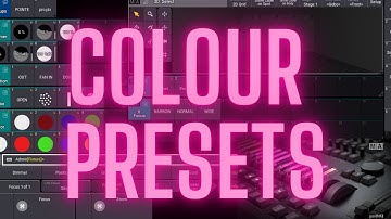 HOW TO MAKE COULOR PRESETS IN GRAND MA3 (Ep 3)