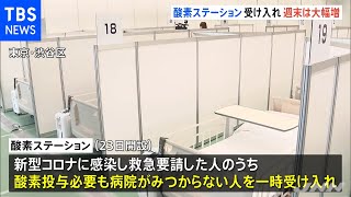 都の軽症者向け酸素ステーション 医療機関閉まる週末は患者数増
