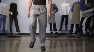 Baggy Check Chef Pants with Zipper - NBMZ