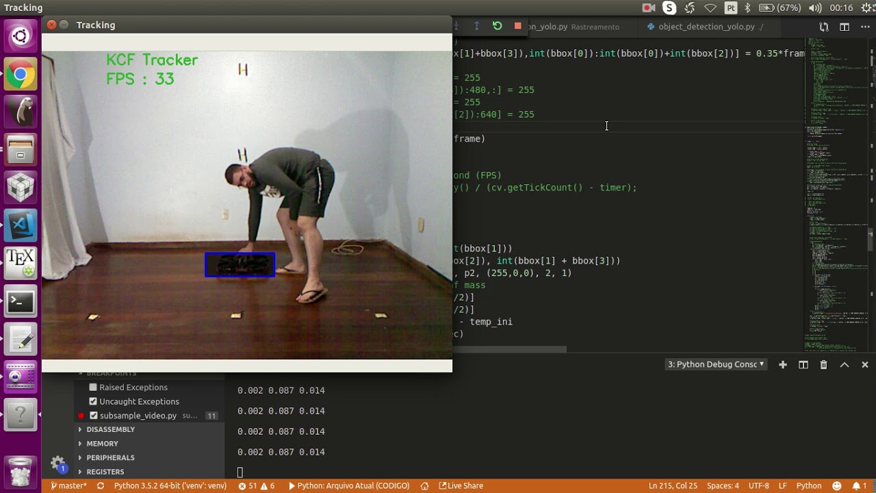 YOLOv3 and KCF algorithm for automatic drone tracking - YouTube