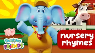 🎵 Classic Nursery Rhyme Compilation 🎵  | The ABC's, Old MacDonald and more with Bubbles and Friends