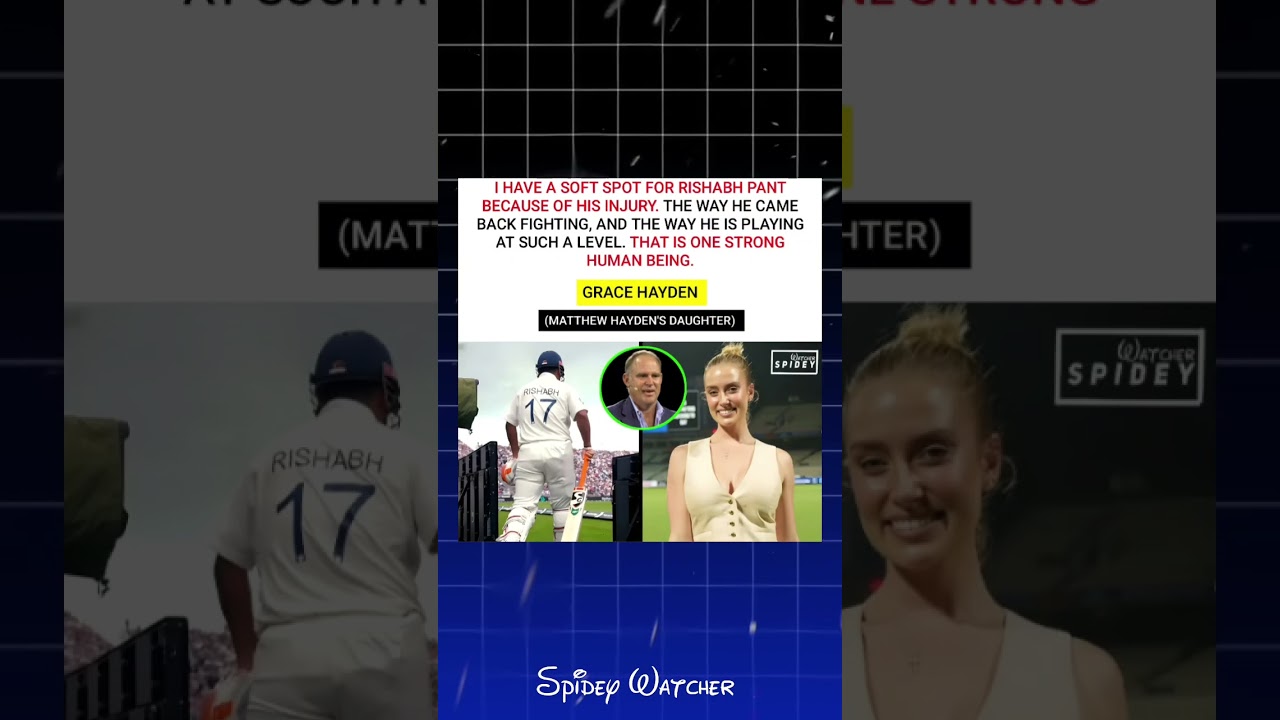 (MATTHEW HAYDEN'S DAUGHTER) ON RISHABH PANT 