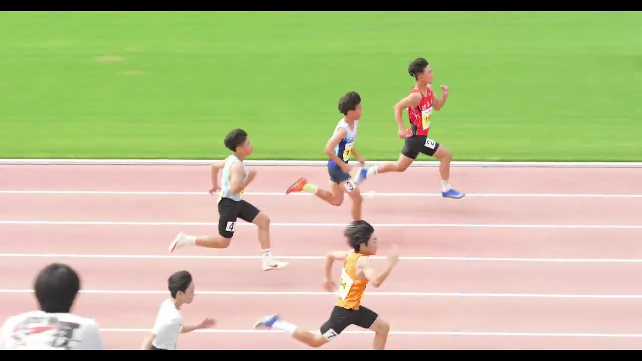 250807 100m 男小 ｜第54回秋季全国中・高等学校陸上競技大会兼第13回秋季全国小学校陸上競技大会