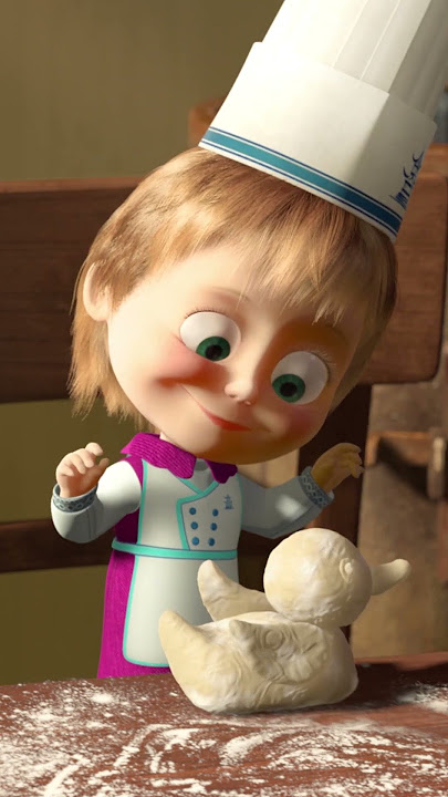 Who wants dough figures? 🦆⛄🌭 #Bonappétit #MashaAndTheBear #Shorts #cartoonforkids #kids