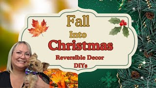 FALL INTO CHRISTMAS REVERSIBLE DECOR DIYS/WHAT WOOD YOU MAKE CHALLENGE/WOOD DECOR CRAFTS
