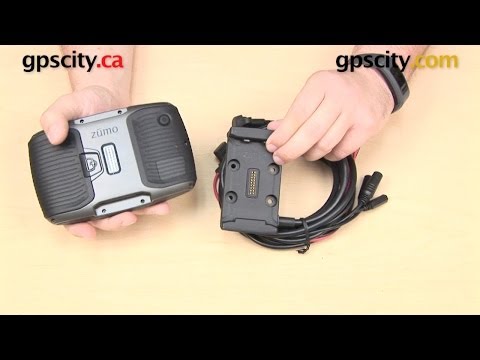 Garmin zumo 590LM: Motorcycle Cradle Overview with GPS City