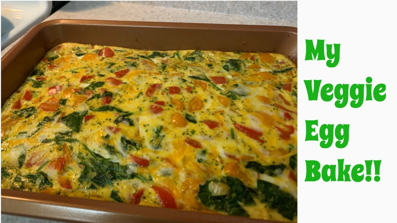 My veggie egg bake!! (Easy Meal Prep Recipe For Weight Loss) - YouTube