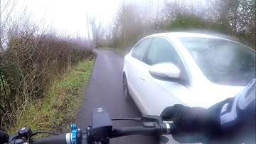 Head-on Close Pass on Bike.